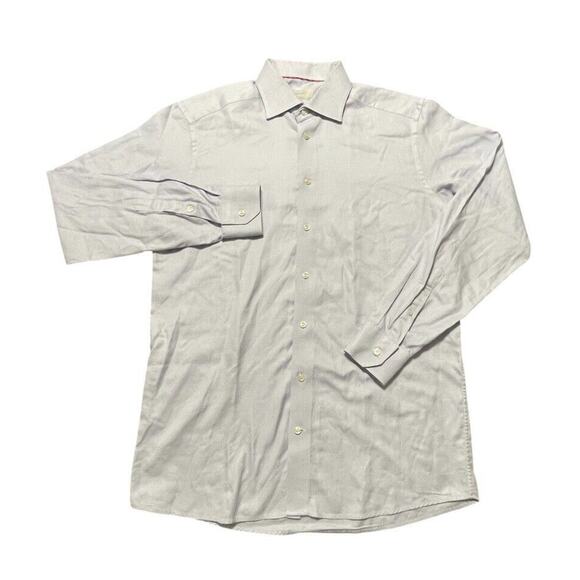 Eton Contemporary Button Up Shirt Mens Medium/16 Blue Modern LS Romania - Picture 1 of 8